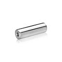 1/4-20 Threaded Barrels Diameter: 5/8'', Length: 2'', Brushed Satin Finish Grade 304 [Required Material Hole Size: 17/64'' ]