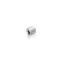 6-32 Threaded Barrels Diameter: 1/4'', Length: 1/4'', Satin Brushed Stainless Steel Grade 304 [Required Material Hole Size: 11/64'' ]