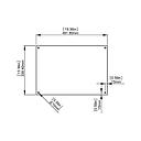 Flat Tempered Glass 19 3/8'' x 13 3/8'', 4 pre-drilled 3/8 holes