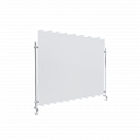 Clear Acrylic Sneeze Guard 30'' Wide x 23-1/2'' Tall, with (2) 20'' Tall x 3/8'' Diameter Clear Anodized Aluminum Rod with Counter Clamps (Clamp Material Accepted 3/4'' to 1-1/2'')