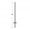 Single Pole Sign Stake 3/4'' Angle Iron x 46'' Tall Powder Coated Black