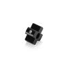 4-Way Standoffs Hub, Diameter: 1'', Thickness: 1/2'', Black Anodized Aluminum [Required Material Hole Size: 7/16'']