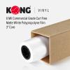 36'' x 200' Kong Film - 8 Mil Commercial Grade Curl Free Matte White Polypropylene Film on 3'' Core