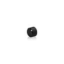 10-24 Threaded Caps Diameter: 3/8'', Height: 1/4'', Black Anodized Aluminum [Required Material Hole Size: 7/32'']