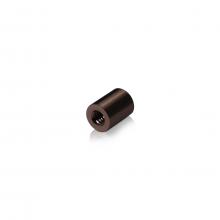 10-24 Threaded Barrels Diameter: 3/8'', Length: 1/2'', Bronze Anodized Aluminum [Required Material Hole Size: 7/32'' ]