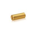 10-24 Threaded Barrels Diameter: 3/8'', Length: 1'', Gold Anodized Aluminum [Required Material Hole Size: 7/32'' ]