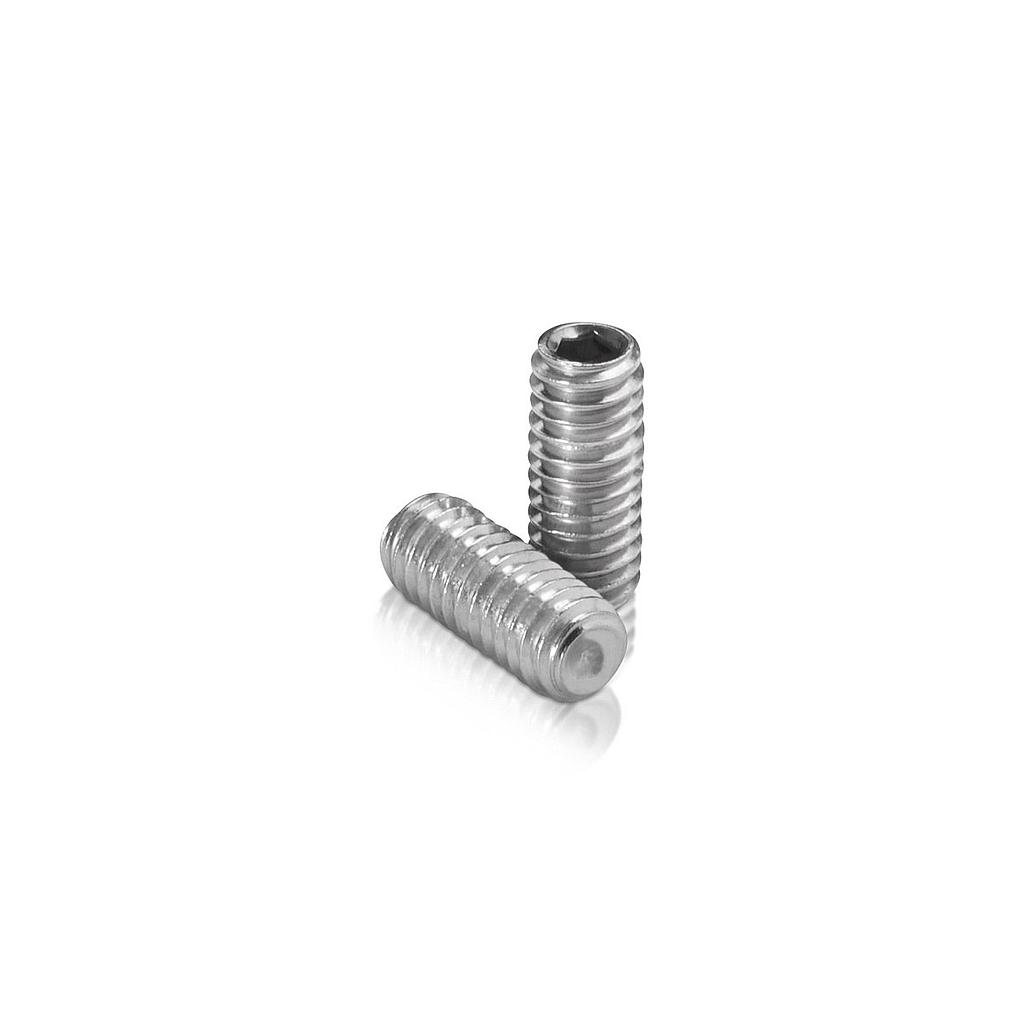 Set screws, Allen, Cup point, Stainless steel 18-8, 3/8''-16 x 2''