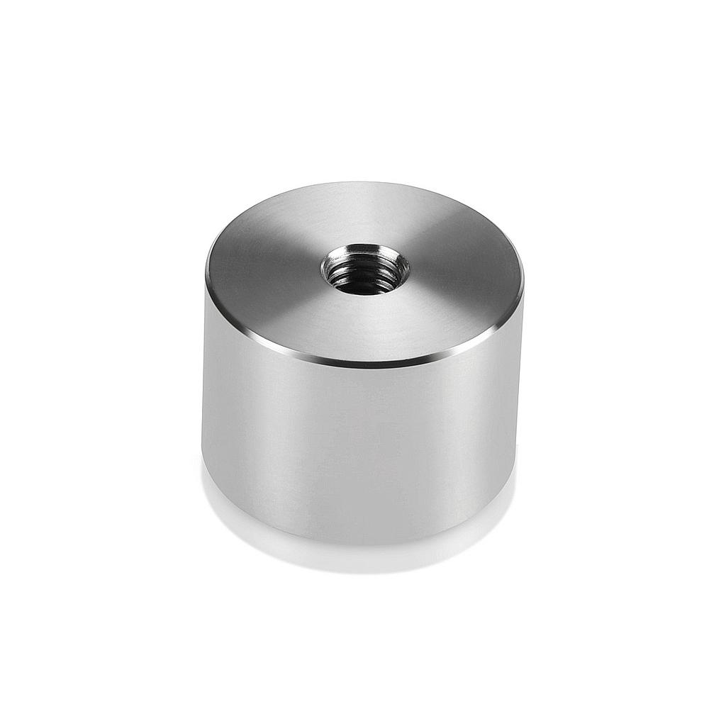 3/8-16 Threaded Barrels Diameter: 1 1/2'', Length: 1 1/16'',  Stainless Steel 304, Brushed Satin Finish [Required Material Hole Size: 3/8'' ]