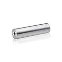 10-24 Threaded Barrels Diameter: 1/2'', Length: 2'', Brushed Satin Finish Grade 304 [Required Material Hole Size: 7/32'' ]