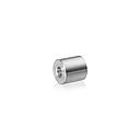 5/16-18 Threaded Barrels Diameter: 3/4'', Length: 3/4'', Satin Brushed Stainless Steel Finish Grade 304 [Required Material Hole Size: 3/8'' ]