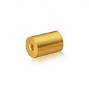 5/16-18 Threaded Barrels Diameter: 1'', Length: 1 1/2'', Gold Anodized [Required Material Hole Size: 3/8'' ]