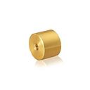 5/16-18 Threaded Barrels Diameter: 1 1/4'', Length: 1'', Gold Anodized [Required Material Hole Size: 3/8'' ]