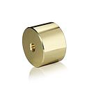 5/16-18 Threaded Barrels Diameter: 1 1/2'', Length: 1'', Gold Anodized [Required Material Hole Size: 3/8'' ]