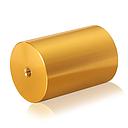 5/16-18 Threaded Barrels Diameter: 2'', Length: 3'', Gold Anodized [Required Material Hole Size: 3/8'' ]